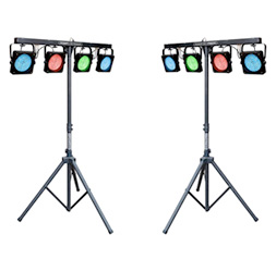 Stage and Lighting - LED Spots on Stands Rental