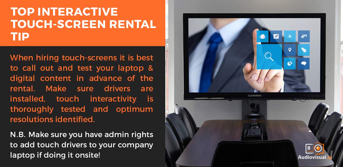 Interactive Touch screen rental advice