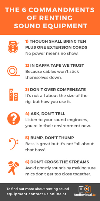 6 Commandments of Renting Sound Equipment - Audio Visual Dublin