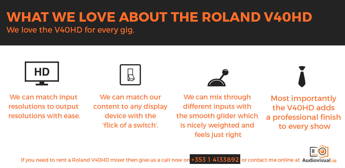 What We Love About the Roland V40HD - Audio Visual Rental Dublin