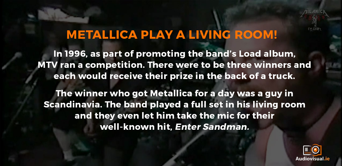 Metallica Play A Living Room in Scandinavia - Big Bands Play Little Places