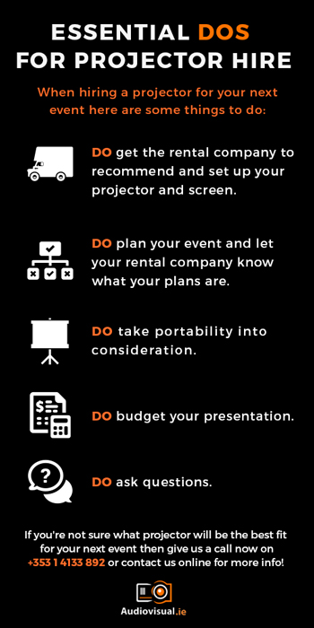 Projector Hire Guidelines