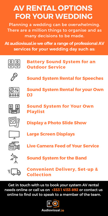 AV Rental Options for Weddings - Audio Visual Ireland