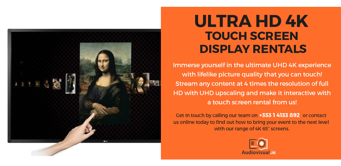 Ultra HD 4K Touch Screen Display Rentals