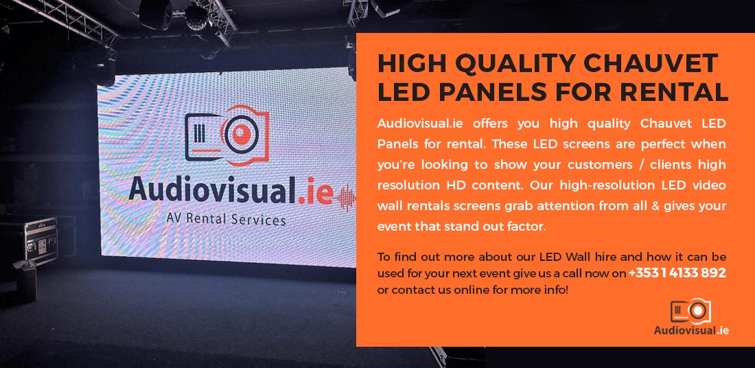 Chauvet LED Panels For Rental - Corparate LED Wall Hire - Audio Visual Ireland