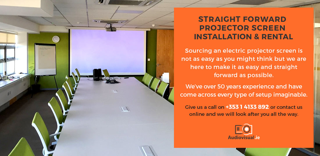 Electric Projector Screen Installation and Rental - Audiovisual Ireland