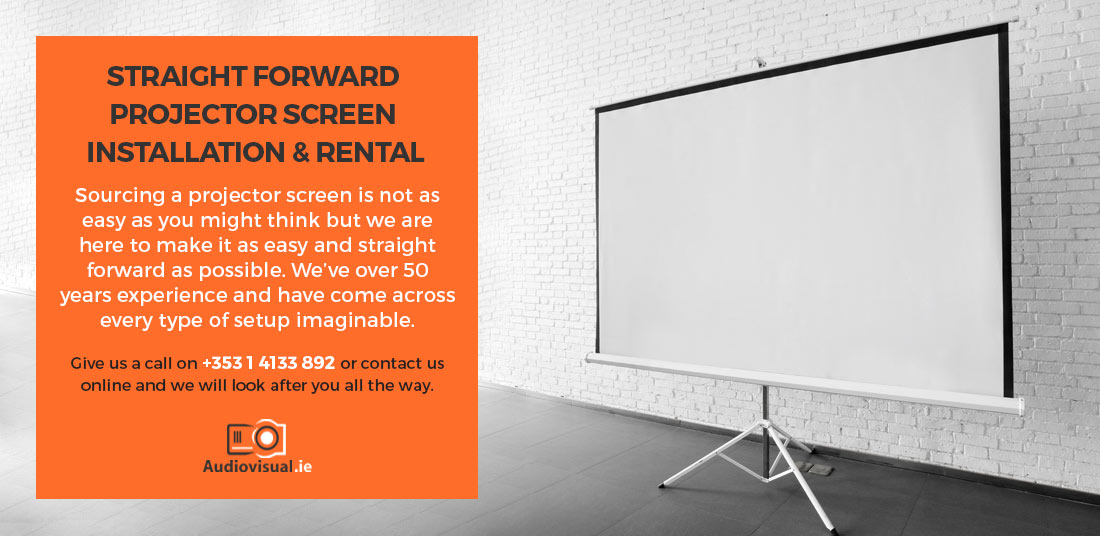 Manual Projector Screen Rental - Audiovisual Ireland