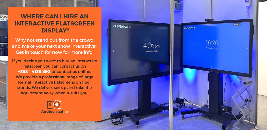 Hire Interactive Flatscreen Display - Audiovisual Ireland