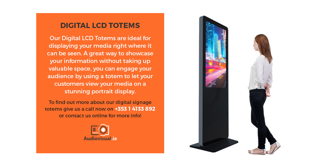 Digital LCD Totem Rental - Audiovisual Rental Ireland - H2