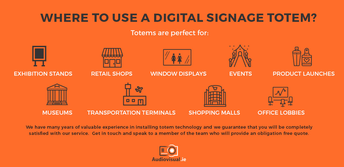 Digital Signage Totem Rental - Events - Audiovisual Ireland