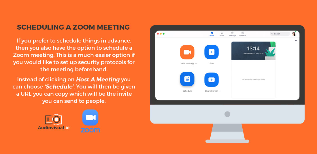 How to Schedule a Meeting with Zoom - Audiovisual Rental Ireland