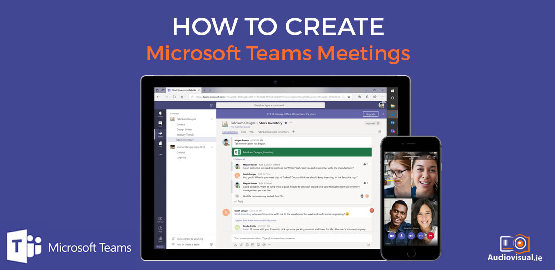 How to Create Microsoft Team Meetings - Hire Audiovisual Dublin