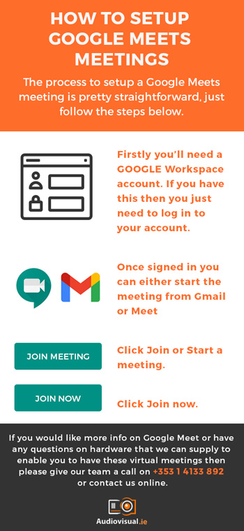 How To Set Up Google Meets Meetings - Audiovisual Ireland