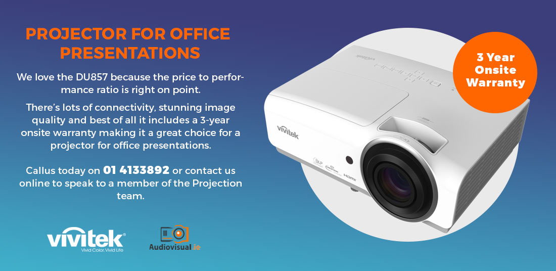 Projector Presentations - Office - Vivitek DU857 - Audiovisual Ireland