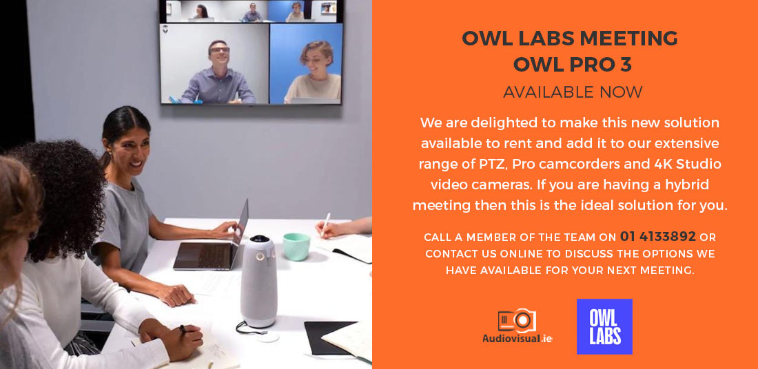 Meeting Room Camera Setup - Owl Pro - Audiovisual Rental Ireland