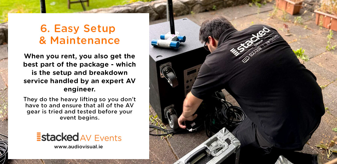 Easy Setup Maintenance AV Rental Ireland - StackedAV
