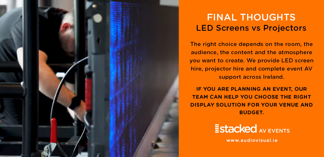 LED Screen Projectors Rental Dublin Events