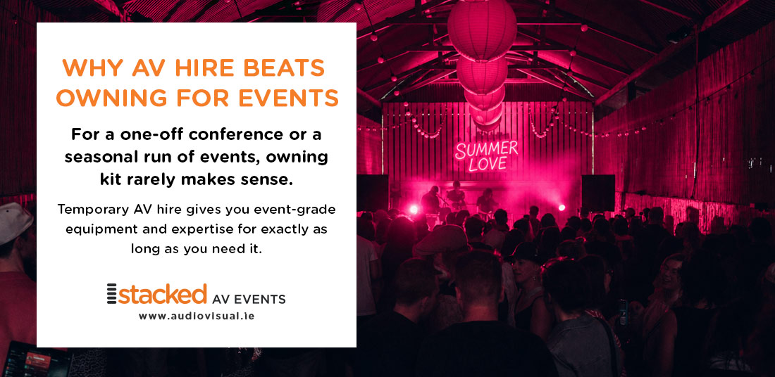 Why AV Hire Beats Owning for Events - StackedAV