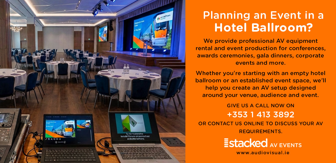 Planning an Event in a Hotel Ballroom StackedAV Events Dublin